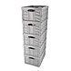 Discountershop Vouwkrat 45L Grijs – Inklapbare & Stapelbare Opbergkrat – Opvouwbare Boodschappenkrat Kunststof Klapkrat voor Opslag & Verhuizen Discountershop Vouwkrat 45L Grijs – Inklapbare & Stapelbare Opbergkrat – Opvouwbare Boodschappenkrat Kunststof Klapkrat voor Opslag & Verhuizen
