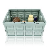 Discountershop Folding Crate 45L Grey – Collapsible & Stackable Storage Box – Plastic Foldable Shopping Crate, Bike Basket & Tool Box for Moving & Storage Discountershop Folding Crate 45L Grey – Collapsible & Stackable Storage Box – Plastic Foldable Shopping Crate, Bike Basket & Tool Box for Moving & Storage