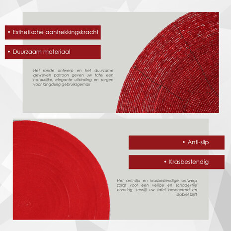 Discountershop Round Placemats 31 cm – Non-Slip & Heat-Resistant Table Protectors – Decorative Dining Placemats for Kitchen, Table & Party Discountershop Round Placemats 31 cm – Non-Slip & Heat-Resistant Table Protectors – Decorative Dining Placemats for Kitchen, Table & Party