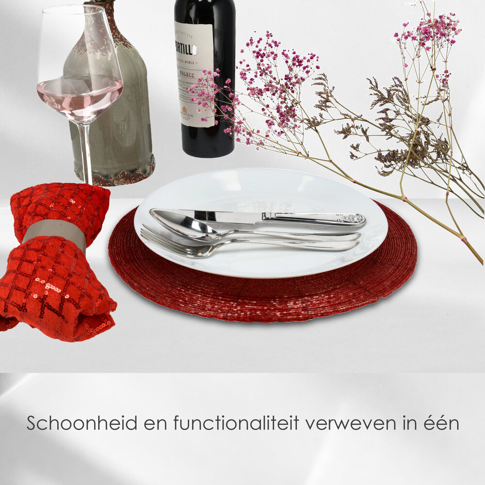 Discountershop Round Placemat 31 cm – Non-Slip, Heat-Resistant & Water-Repellent – Decorative Placemat for Table Protection, Kitchen & Dining Discountershop Round Placemat 31 cm – Non-Slip, Heat-Resistant & Water-Repellent – Decorative Placemat for Table Protection, Kitchen & Dining