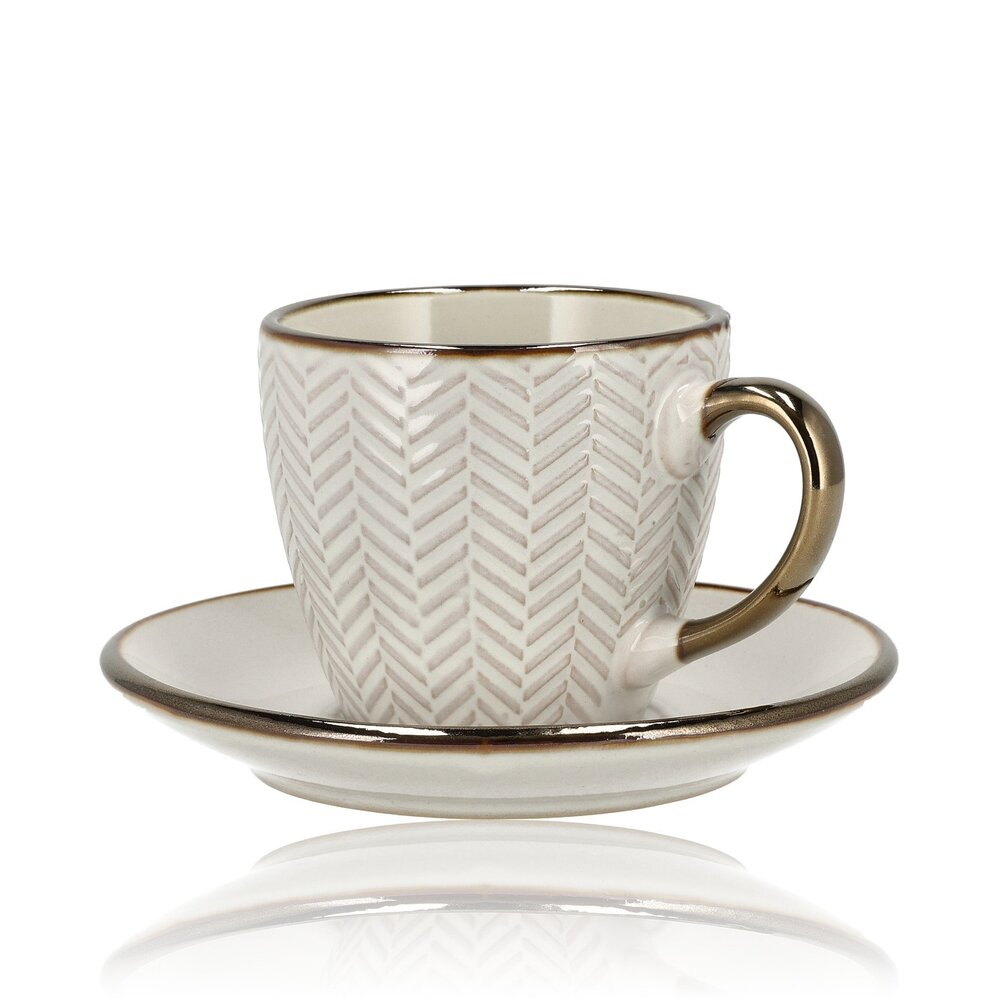 Discountershop Coffee Cup with Saucer Set of 4 – Porcelain Cup and Saucer 210ML – Luxury Cappuccino Cups and Tea Mugs – Microwave & Dishwasher Safe Discountershop Coffee Cup with Saucer Set of 4 – Porcelain Cup and Saucer 210ML – Luxury Cappuccino Cups and Tea Mugs – Microwave & Dishwasher Safe