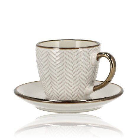 Discountershop Coffee Cup with Saucer Set of 4 – Porcelain Cup and Saucer 210ML – Luxury Cappuccino Cups and Tea Mugs – Microwave & Dishwasher Safe Discountershop Coffee Cup with Saucer Set of 4 – Porcelain Cup and Saucer 210ML – Luxury Cappuccino Cups and Tea Mugs – Microwave & Dishwasher Safe