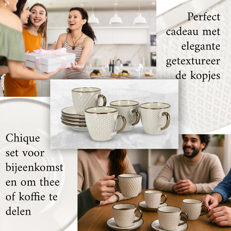 Discountershop Coffee Cup with Saucer Set of 4 – Porcelain Cup and Saucer 210ML – Luxury Cappuccino Cups and Tea Mugs – Microwave & Dishwasher Safe Discountershop Coffee Cup with Saucer Set of 4 – Porcelain Cup and Saucer 210ML – Luxury Cappuccino Cups and Tea Mugs – Microwave & Dishwasher Safe