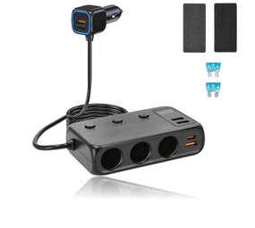 Discountershop Auto Sigarettenaansteker Splitter – 12V/24V USB Autolader Adapter – Auto Oplader met 9 Aansluitingen – 4 USB + 2 USB-C + 3 Sigarettenaanstekers – 171W Verdeler / Omvormer – Autostekker Discountershop Auto Sigarettenaansteker Splitter – 12V/24V USB Autolader Adapter – Auto Oplader met 9 Aansluitingen – 4 USB + 2 USB-C + 3 Sigarettenaanstekers – 171W Verdeler / Omvormer – Autostekker