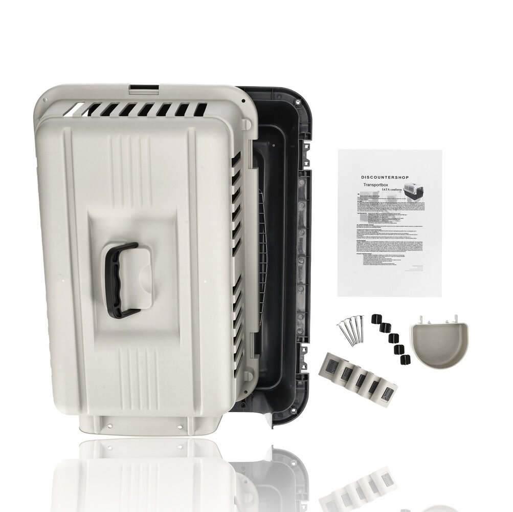 Discountershop Kattenreismand Groot 61x41x40 cm – Transportbox Kat tot 15kg – Kattenbench IATA Geschikt – Vervoersbox Kat en Kitten Discountershop Kattenreismand Groot 61x41x40 cm – Transportbox Kat tot 15kg – Kattenbench IATA Geschikt – Vervoersbox Kat en Kitten