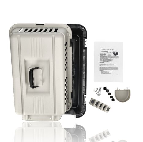 Discountershop Kattenreismand Groot 61x41x40 cm – Transportbox Kat tot 15kg – Kattenbench IATA Geschikt – Vervoersbox Kat en Kitten Discountershop Kattenreismand Groot 61x41x40 cm – Transportbox Kat tot 15kg – Kattenbench IATA Geschikt – Vervoersbox Kat en Kitten