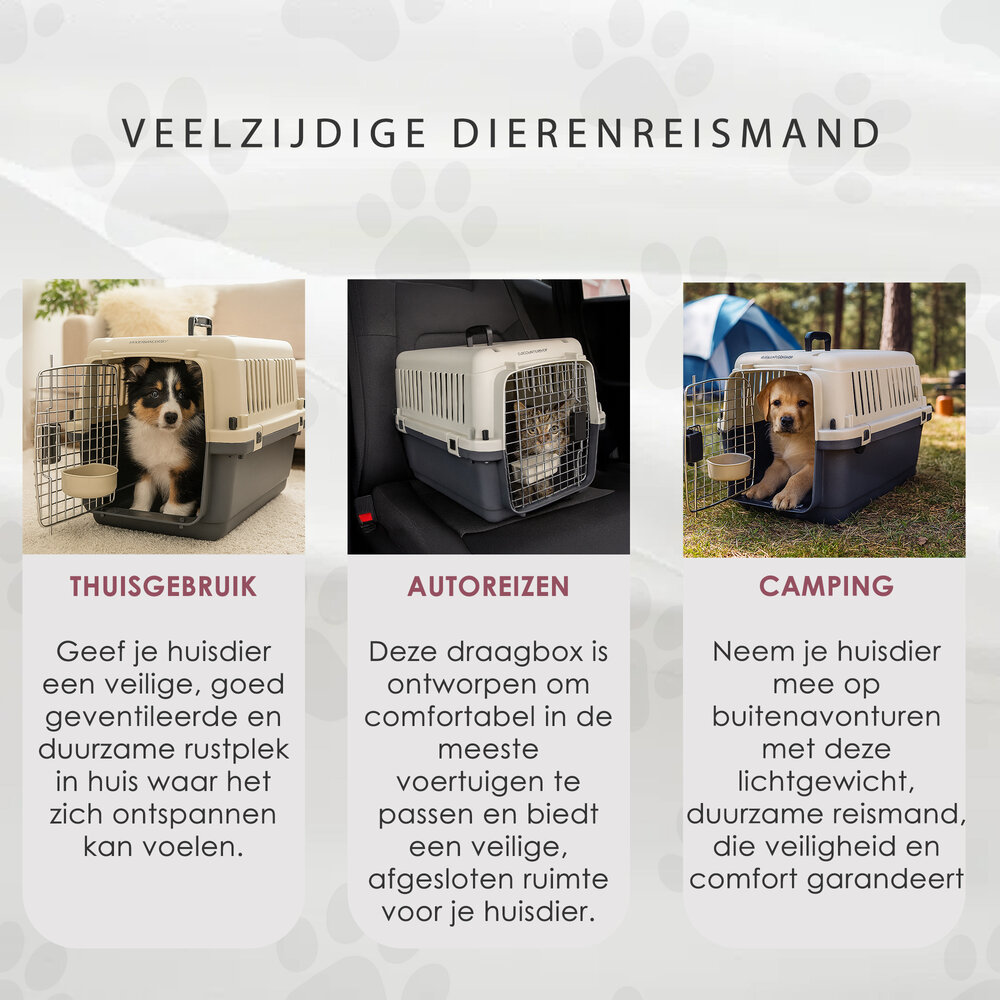 Discountershop Kattenreismand Groot 61x41x40 cm – Transportbox Kat tot 15kg – Kattenbench IATA Geschikt – Vervoersbox Kat en Kitten Discountershop Kattenreismand Groot 61x41x40 cm – Transportbox Kat tot 15kg – Kattenbench IATA Geschikt – Vervoersbox Kat en Kitten