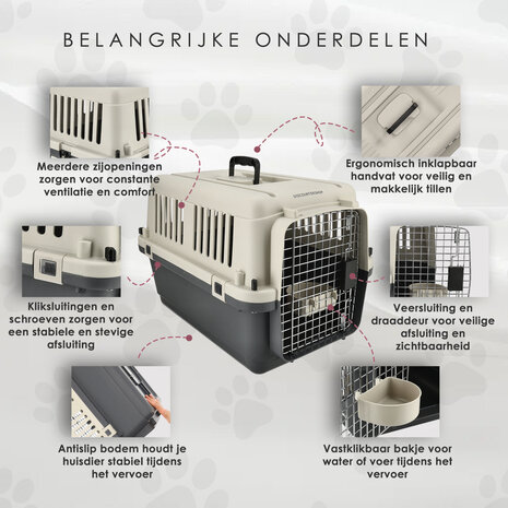 Discountershop Kattenreismand Groot 61x41x40 cm – Transportbox Kat tot 15kg – Kattenbench IATA Geschikt – Vervoersbox Kat en Kitten Discountershop Kattenreismand Groot 61x41x40 cm – Transportbox Kat tot 15kg – Kattenbench IATA Geschikt – Vervoersbox Kat en Kitten
