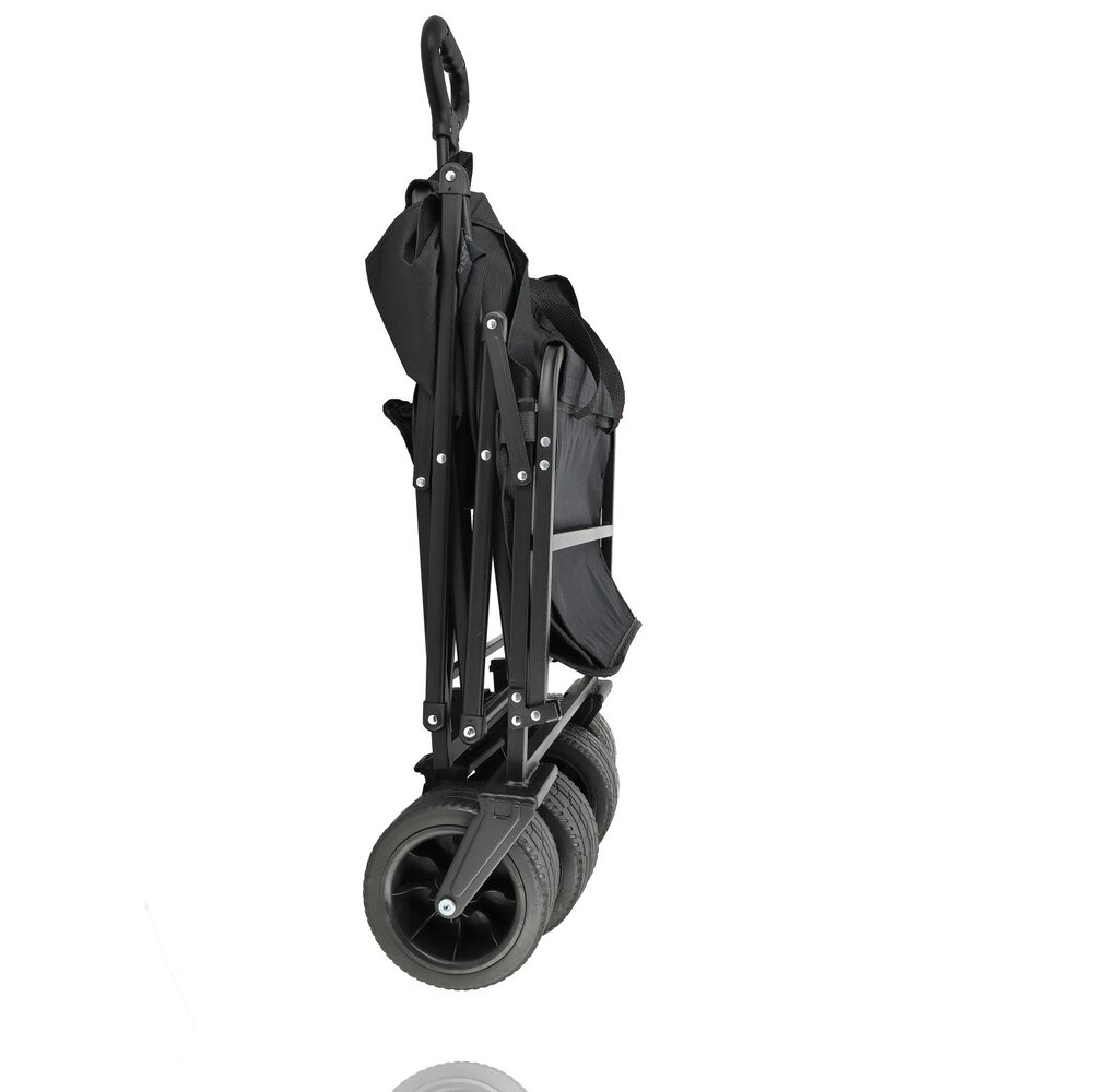 Discountershop Bolderkar Opvouwbaar 200L – Inklapbare Bolderwagen met Duwstang & Rem – Heavy-Duty Bolderwagen Strand & Camping – Zwart Discountershop Bolderkar Opvouwbaar 200L – Inklapbare Bolderwagen met Duwstang & Rem – Heavy-Duty Bolderwagen Strand & Camping – Zwart