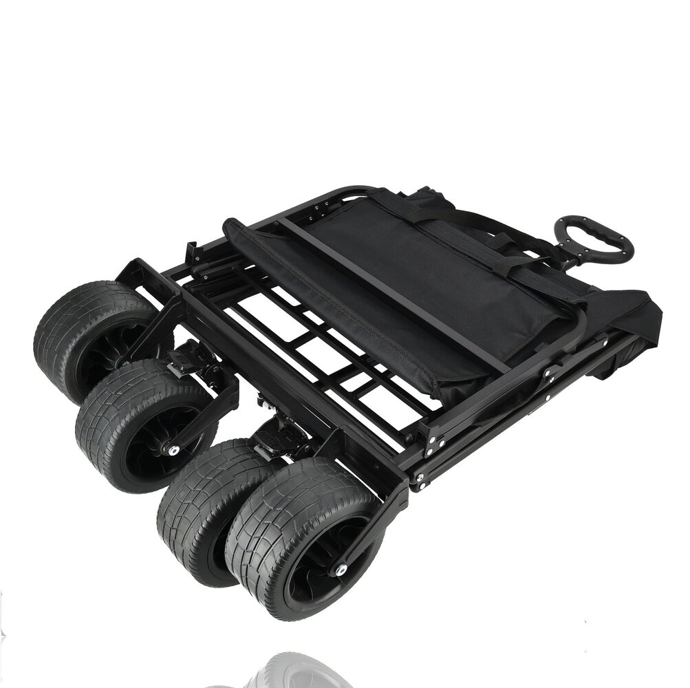 Discountershop Bolderkar Opvouwbaar 200L – Inklapbare Bolderwagen met Duwstang & Rem – Heavy-Duty Bolderwagen Strand & Camping – Zwart Discountershop Bolderkar Opvouwbaar 200L – Inklapbare Bolderwagen met Duwstang & Rem – Heavy-Duty Bolderwagen Strand & Camping – Zwart