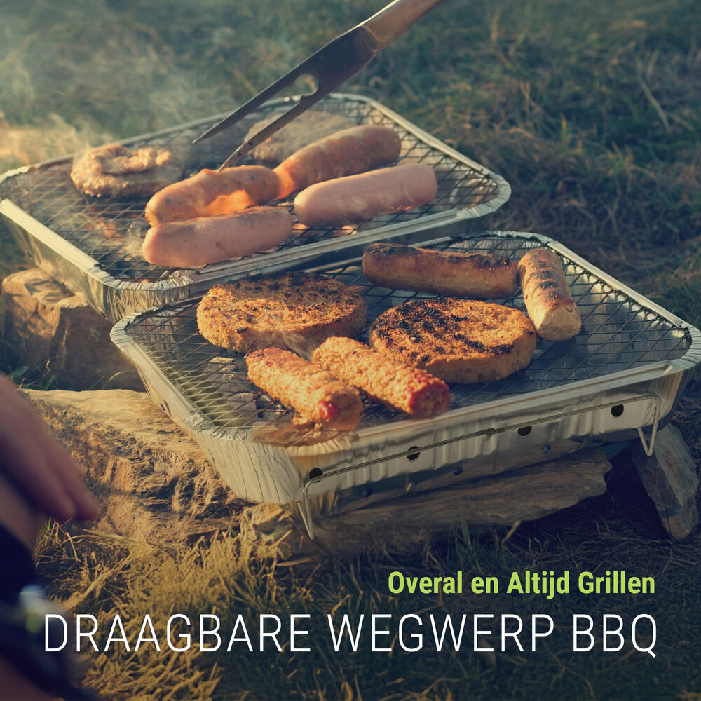 Merkloos Wegwerp Barbecue met Houtskool – Instant BBQ – Aluminium Wegwerp BBQ voor Kamperen, Picknick, Tuinfeest & Spontane Buitenavonturen Merkloos Wegwerp Barbecue met Houtskool – Instant BBQ – Aluminium Wegwerp BBQ voor Kamperen, Picknick, Tuinfeest & Spontane Buitenavonturen