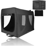 Discountershop Reisbench Hond & Kat XL 91x63x63 – Opvouwbare Transportbox – Autobench Hond Auto Achterbank – Vouwbench Hondenbench Zwart Discountershop Reisbench Hond & Kat XL 91x63x63 – Opvouwbare Transportbox – Autobench Hond Auto Achterbank – Vouwbench Hondenbench Zwart