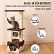Discountershop Cat Scratching Post 108 cm – Strong Cat Tree with Hammock, House & Toy Ball – Scratching Post for Large Cats – Tall Cat Tree for 2 Cats