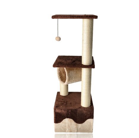 Discountershop Cat Scratching Post 108 cm – Strong Cat Tree with Hammock, House & Toy Ball – Scratching Post for Large Cats – Tall Cat Tree for 2 Cats