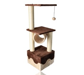 Discountershop Cat Scratching Post 108 cm – Strong Cat Tree with Hammock, House & Toy Ball – Scratching Post for Large Cats – Tall Cat Tree for 2 Cats Discountershop Cat Scratching Post 108 cm – Strong Cat Tree with Hammock, House & Toy Ball – Scratching Post for Large Cats – Tall Cat Tree for 2 Cats