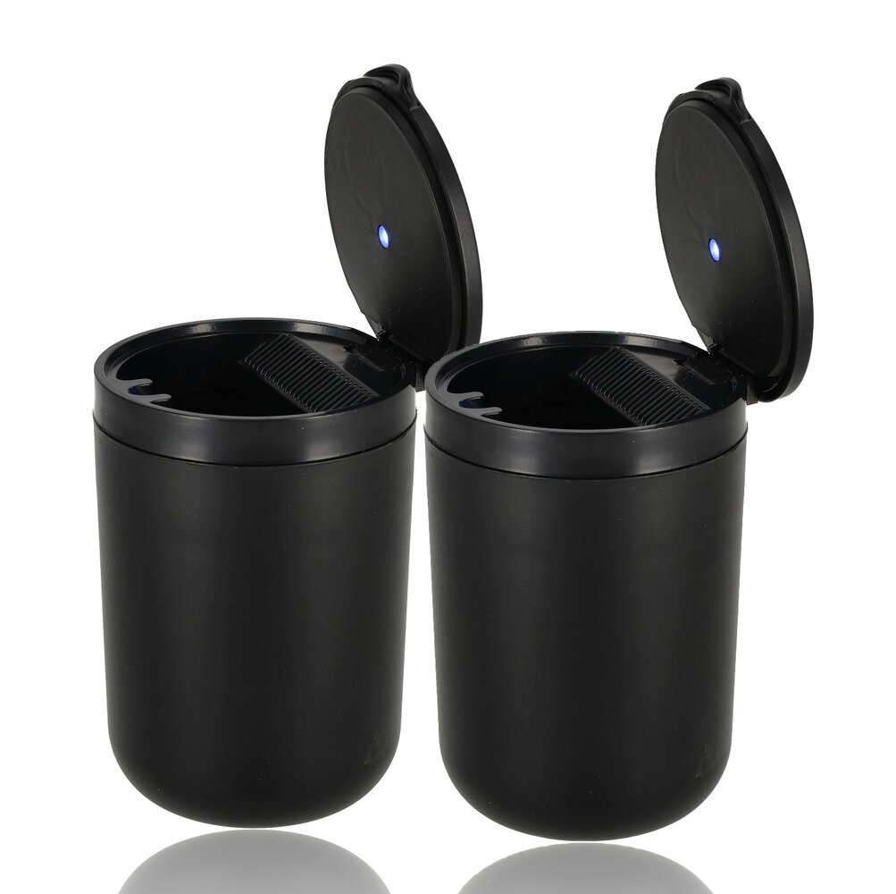 Discountershop Car Ashtray for Cup Holder – Odorless Car Ashtray Black with Lid & LED – Multifunctional Car Ashtray with Lighting Discountershop Car Ashtray for Cup Holder – Odorless Car Ashtray Black with Lid & LED – Multifunctional Car Ashtray with Lighting