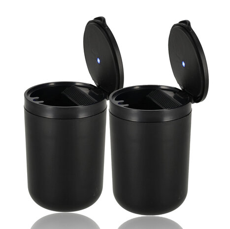 Discountershop Car Ashtray for Cup Holder – Odorless Car Ashtray Black with Lid & LED – Multifunctional Car Ashtray with Lighting Discountershop Car Ashtray for Cup Holder – Odorless Car Ashtray Black with Lid & LED – Multifunctional Car Ashtray with Lighting