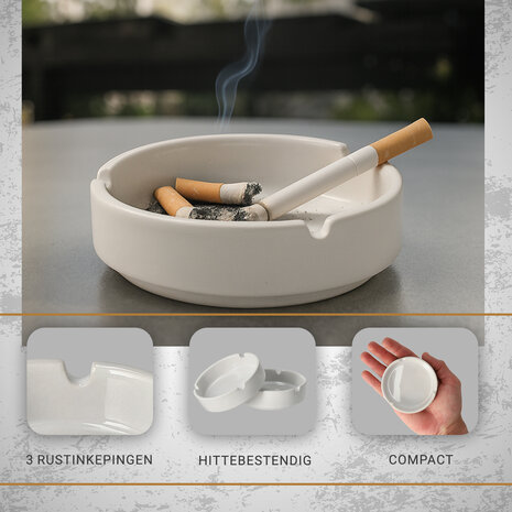 Discountershop Round White Ashtray Ceramic Ø8.8 cm – Glass Table Ashtray Indoor & Outdoor – Terrace Ashtray, Hotel Ashtray, Cigarette Ashtray Discountershop Round White Ashtray Ceramic Ø8.8 cm – Glass Table Ashtray Indoor & Outdoor – Terrace Ashtray, Hotel Ashtray, Cigarette Ashtray