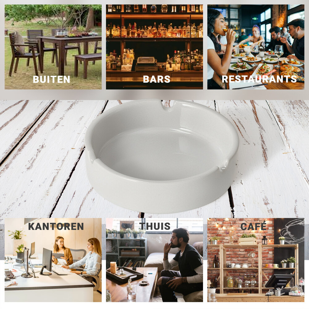 Discountershop Round White Ashtray Ceramic Ø8.8 cm – Glass Table Ashtray Indoor & Outdoor – Terrace Ashtray, Hotel Ashtray, Cigarette Ashtray Discountershop Round White Ashtray Ceramic Ø8.8 cm – Glass Table Ashtray Indoor & Outdoor – Terrace Ashtray, Hotel Ashtray, Cigarette Ashtray