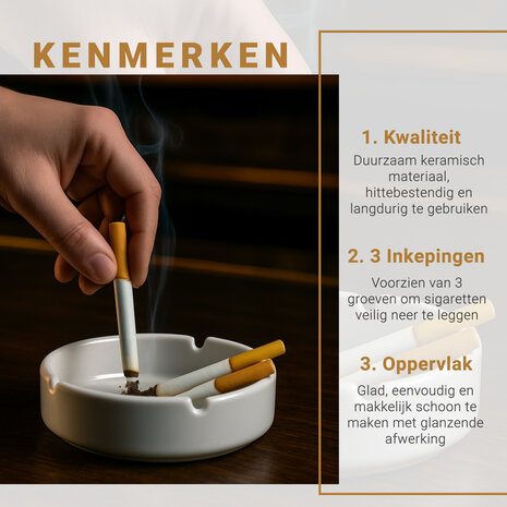 Discountershop Ronde Asbak Wit Keramiek Ø8,8 cm – Glazen Tafelasbak Binnen & Buiten – Terrasasbak, Sigarettenasbak, Hotelasbak, Rookaccessoire Discountershop Ronde Asbak Wit Keramiek Ø8,8 cm – Glazen Tafelasbak Binnen & Buiten – Terrasasbak, Sigarettenasbak, Hotelasbak, Rookaccessoire
