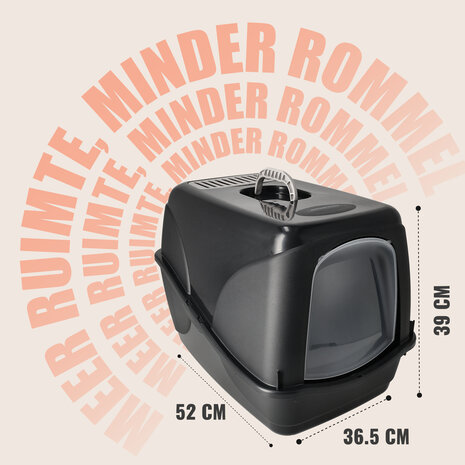 Discountershop Kattenbak met Deksel 52L – Gesloten Kunststof Kattentoilet Zwart – Stevige Kattenbak met Kap voor Grote Katten en Kittens Discountershop Kattenbak met Deksel 52L – Gesloten Kunststof Kattentoilet Zwart – Stevige Kattenbak met Kap voor Grote Katten en Kittens