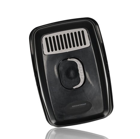 Discountershop Kattenbak met Deksel 76L – Gesloten Kunststof Kattentoilet Zwart – Stevige Kattenbak met Kap voor Grote Katten en Kittens