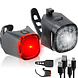 Discountershop LED Fietsverlichting Set USB Oplaadbaar – Waterdichte Fietsverlichting Voor & Achter – Veilige Fietsverlichting voor Kinderfiets, Mountainbike, Racefiets & E-Bike