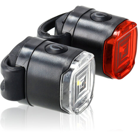Discountershop LED Bicycle Light Set USB Rechargeable - Waterproof Bicycle Lights Front & Rear - Safe Bicycle Lights for Children's Bicycles, Mountain Bikes, Racing Bikes & E-Bikes