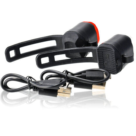 Discountershop LED Fietsverlichting Set USB Oplaadbaar – Waterdichte Fietsverlichting Voor & Achter – Veilige Fietsverlichting voor Kinderfiets, Mountainbike, Racefiets & E-Bike