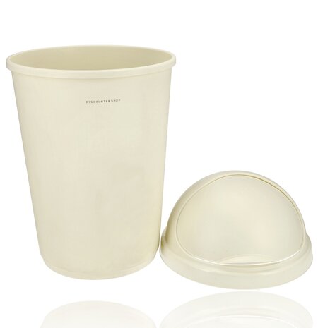 Discountershop Prullenbak 25 Liter met Deksel – Kunststof Afvalemmer 25L voor Keuken, Badkamer of Kantoor – Roll Prullenbak Kopen – Dubbele Afvalbak – Beste Afvalemmer 25L