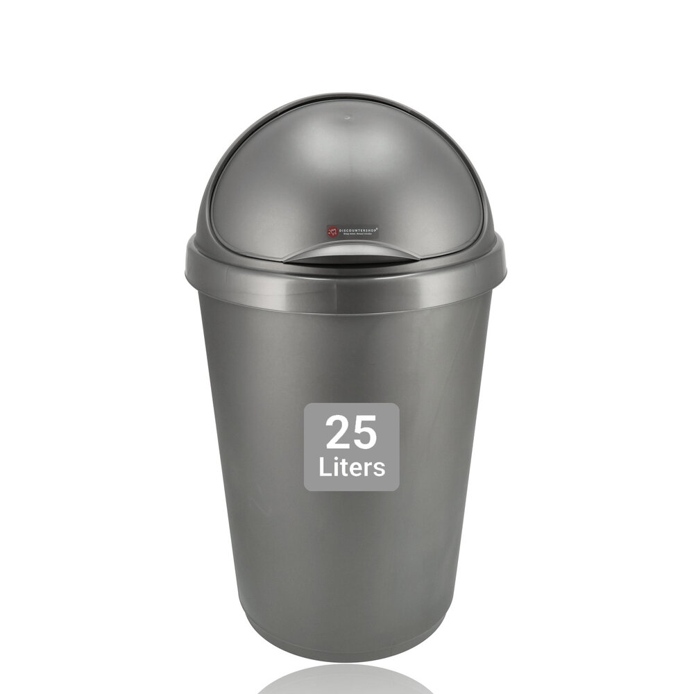 Discountershop 25 Liter Waste Bin with Lid - Plastic Waste Bin 25L for Kitchen, Bathroom or Office - Buy Rolling Waste Bin - Double Waste Bin - Best Waste Bin 25L