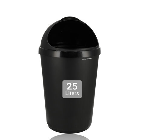 Discountershop 25 Liter Waste Bin with Lid - Plastic Waste Bin 25L for Kitchen, Bathroom or Office - Buy Rolling Waste Bin - Double Waste Bin - Best Waste Bin 25L