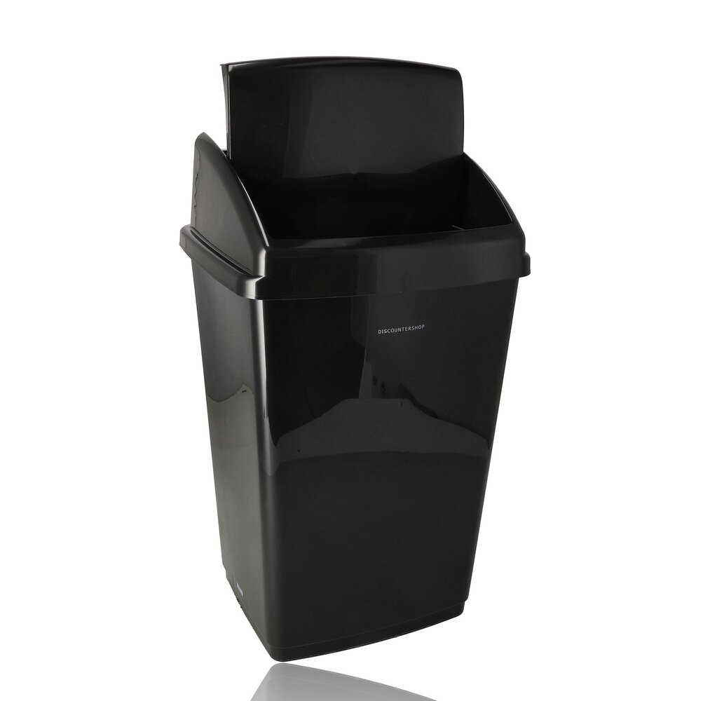Discountershop Swing Waste Bin 50L – Plastic Waste Bin with Swing Lid – Waste Bin with Swing for Kitchen, Bathroom and Office