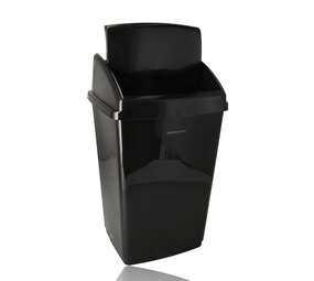 Discountershop Swing Prullenbak 50L – Kunststof Afvalemmer met Schommeldeksel – Vuilnisbak met Schommel voor Keuken, Badkamer en Kantoor