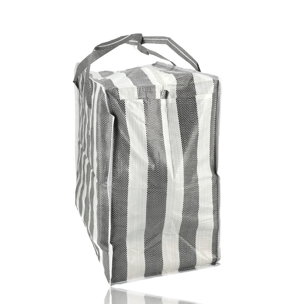 Discountershop Grote Opbergtas 80L met Rits – Opbergzak voor Dekbed, Kleding, Speelgoed & Tuinkussens – Opvouwbare Big Shopper met Rits – Wastas, Verhuistas & Reistas