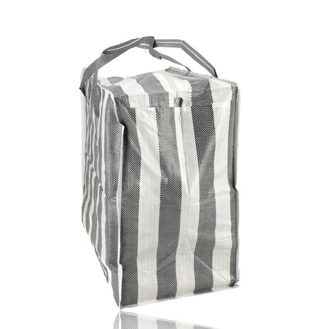 Discountershop Large 80L Storage Bag with Zipper – Heavy-Duty Storage Tote for Duvets, Clothes, Toys & Garden Cushions – Foldable Big Shopper with Zipper – Laundry, Travel & Moving Bag