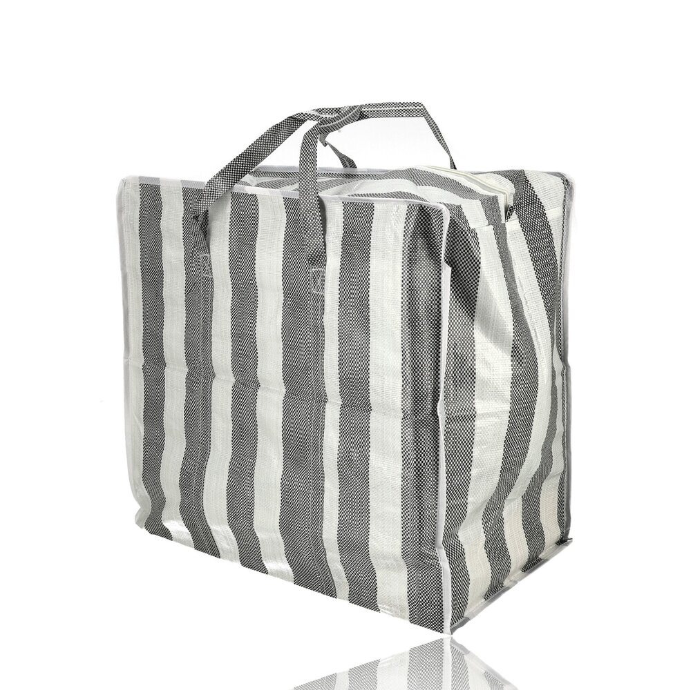 Discountershop Grote Opbergtas 80L met Rits – Opbergzak voor Dekbed, Kleding, Speelgoed & Tuinkussens – Opvouwbare Big Shopper met Rits – Wastas, Verhuistas & Reistas