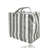 Discountershop Large 80L Storage Bag with Zipper – Heavy-Duty Storage Tote for Duvets, Clothes, Toys & Garden Cushions – Foldable Big Shopper with Zipper – Laundry, Travel & Moving Bag