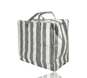 Discountershop Grote Opbergtas 80L met Rits – Opbergzak voor Dekbed, Kleding, Speelgoed & Tuinkussens – Opvouwbare Big Shopper met Rits – Wastas, Verhuistas & Reistas