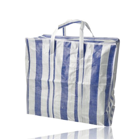 Discountershop Storage Bag with Zipper 80L – Large Storage Bag for Duvets, Clothes, Toys & Garden Cushions – Big Shopper with Zipper – Laundry Bag Travel – Moving Bag or Shopping Bag