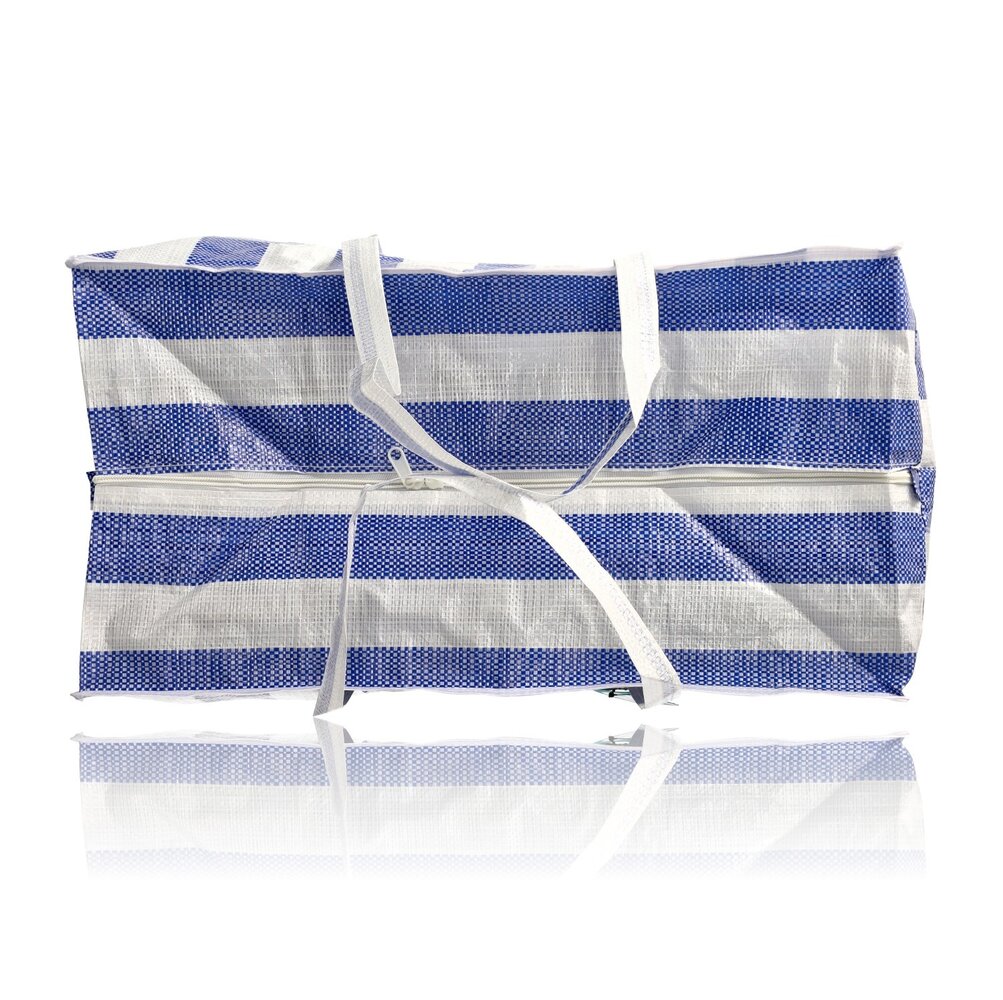 Discountershop Opbergtas met Rits 80L – Grote Opbergzak voor Dekbed, Kleding, Speelgoed & Tuinkussens – Big Shopper met Rits – Wastas Reis – Verhuistas of Boodschappentas