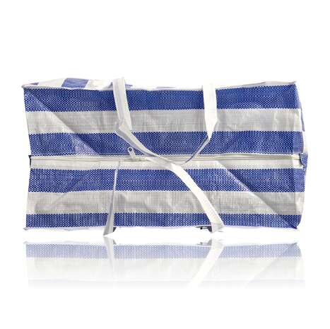 Discountershop Opbergtas met Rits 80L – Grote Opbergzak voor Dekbed, Kleding, Speelgoed & Tuinkussens – Big Shopper met Rits – Wastas Reis – Verhuistas of Boodschappentas