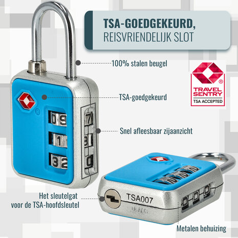 Discountershop TSA Lock – 3-Digit Combination Travel Lock for Luggage, Suitcases & Bags – TSA Approved Padlock – TSA Certified Lock for Travel – Buy TSA Luggage Lock in 3 Colors Discountershop TSA Lock – 3-Digit Combination Travel Lock for Luggage, Suitcases & Bags – TSA Approved Padlock – TSA Certified Lock for Travel – Buy TSA Luggage Lock in 3 Colors