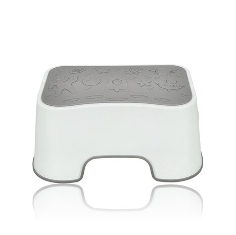 Discountershop Multifunctioneel Opstapkrukje Kunststof – Opstapkrukje Roze, Blauw of Grijs – Stevig Keukenkrukje, Toiletkrukje & Kinderkrukje – 100KG Draagvermogen