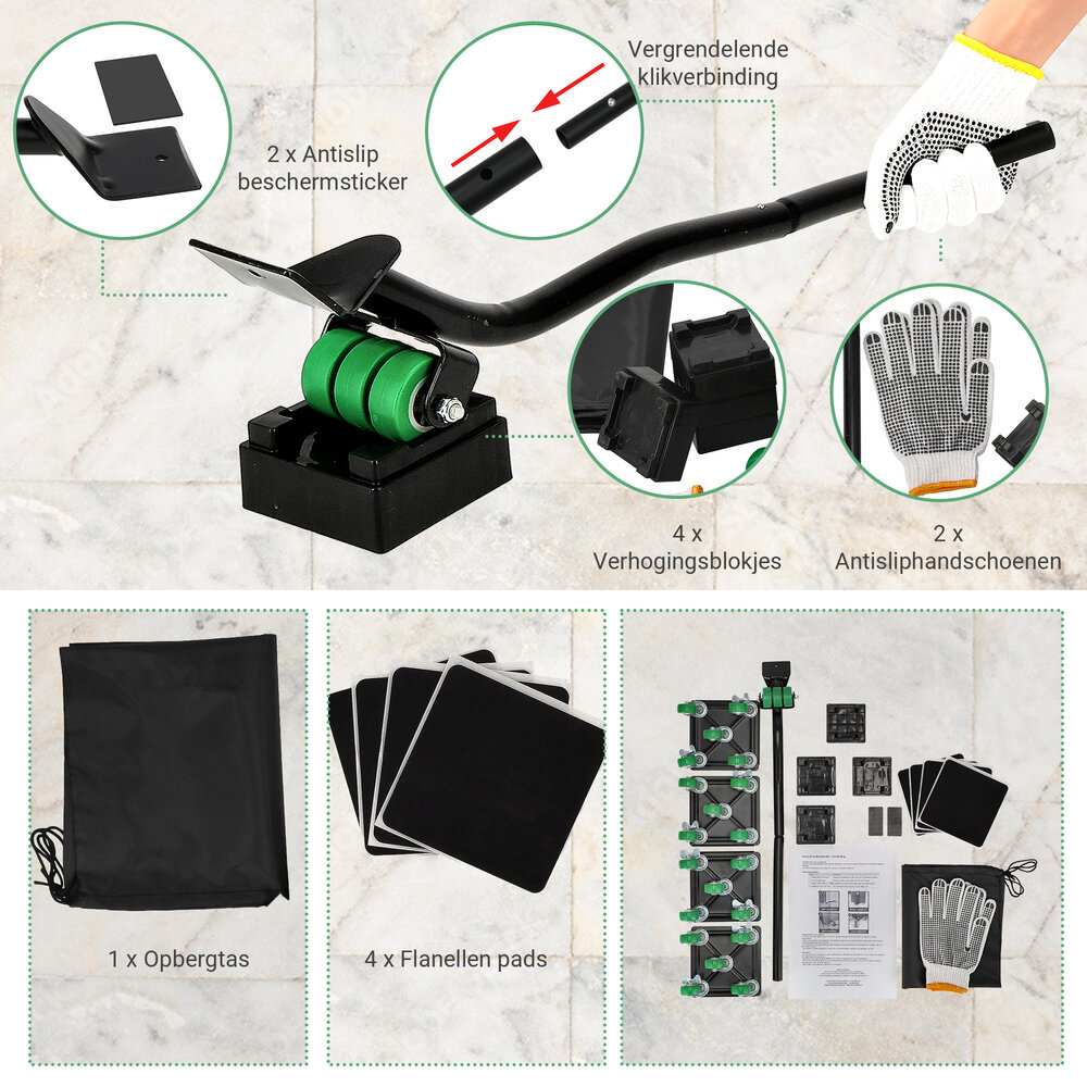 Discountershop Meubelroller Set – 5-Delige Meubelhondje & Meubeltransporter met Hefstang – Transportroller & Meubelverplaatser voor Meubels, Banken, Kasten en Verhuisdozen – 1400KG Draagvermogen Discountershop Meubelroller Set – 5-Delige Meubelhondje & Meubeltransporter met Hefstang – Transportroller & Meubelverplaatser voor Meubels, Banken, Kasten en Verhuisdozen – 1400KG Draagvermogen