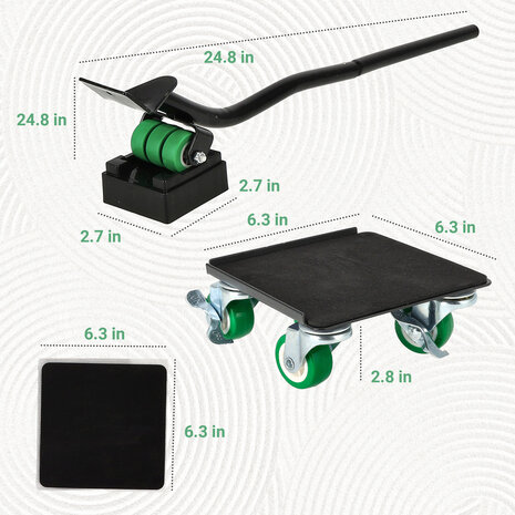 Discountershop Meubelroller Set – 5-Delige Meubelhondje & Meubeltransporter met Hefstang – Transportroller & Meubelverplaatser voor Meubels, Banken, Kasten en Verhuisdozen – 1400KG Draagvermogen Discountershop Meubelroller Set – 5-Delige Meubelhondje & Meubeltransporter met Hefstang – Transportroller & Meubelverplaatser voor Meubels, Banken, Kasten en Verhuisdozen – 1400KG Draagvermogen