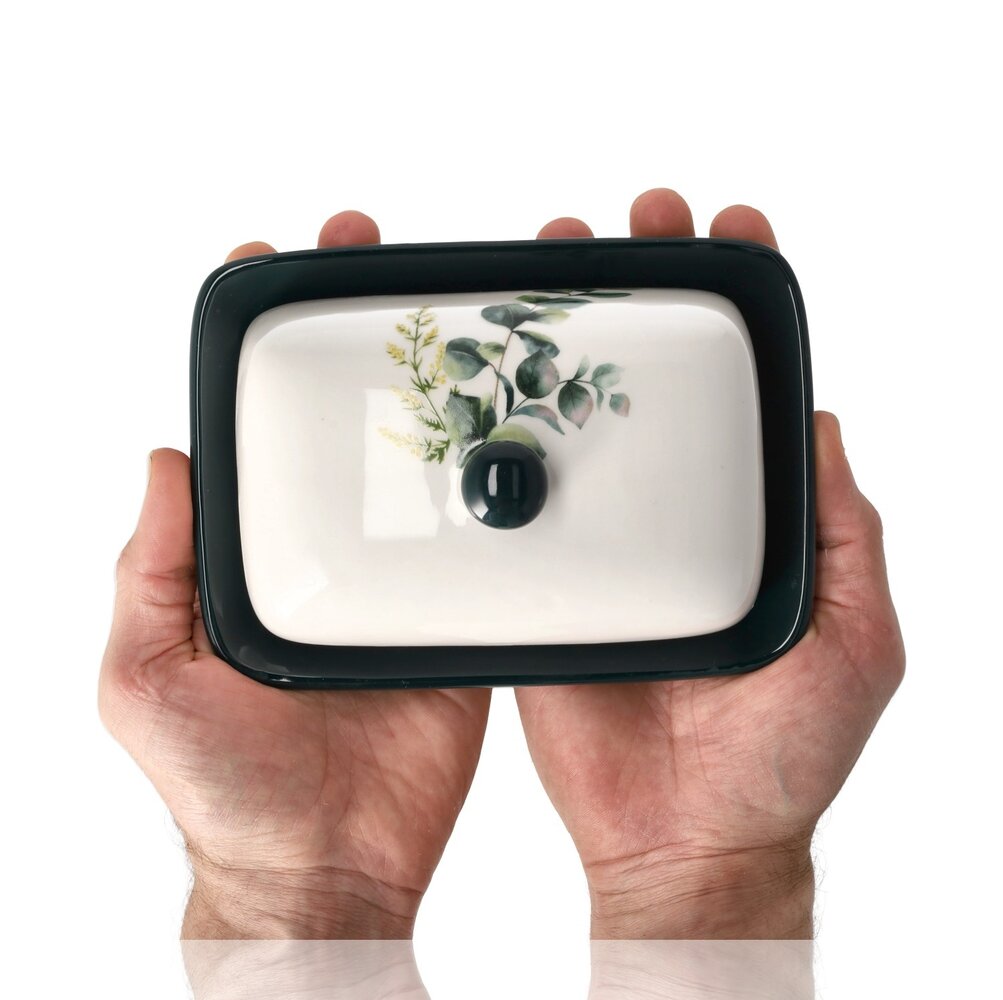 Discountershop Buy Butter Dish – Ceramic Butter Dish with Lid – Durable Porcelain Butter Box & Butter Container – Butter Storage Dish for Fridge, Table & Camping Discountershop Buy Butter Dish – Ceramic Butter Dish with Lid – Durable Porcelain Butter Box & Butter Container – Butter Storage Dish for Fridge, Table & Camping