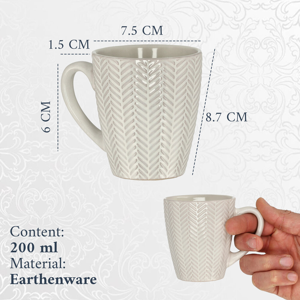 Discountershop Koffiekopjes met Oor Set – Keramische Koffiebekers 200ml – Aardewerk Koffiemokken en Theemokken – Kleine Kopjes voor Koffie, Cappuccino en Espresso Discountershop Koffiekopjes met Oor Set – Keramische Koffiebekers 200ml – Aardewerk Koffiemokken en Theemokken – Kleine Kopjes voor Koffie, Cappuccino en Espresso