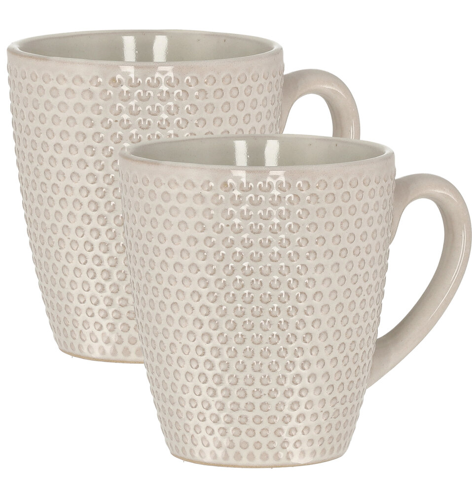 Discountershop Coffee Mugs with Handle – 200ml Mug Set – Ceramic Mugs for Coffee & Tea – Cappuccino Cups & Tea Mugs – White Dots Design Discountershop Coffee Mugs with Handle – 200ml Mug Set – Ceramic Mugs for Coffee & Tea – Cappuccino Cups & Tea Mugs – White Dots Design