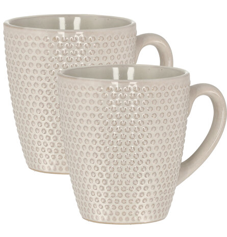 Discountershop Coffee Mugs with Handle – 200ml Mug Set – Ceramic Mugs for Coffee & Tea – Cappuccino Cups & Tea Mugs – White Dots Design Discountershop Coffee Mugs with Handle – 200ml Mug Set – Ceramic Mugs for Coffee & Tea – Cappuccino Cups & Tea Mugs – White Dots Design